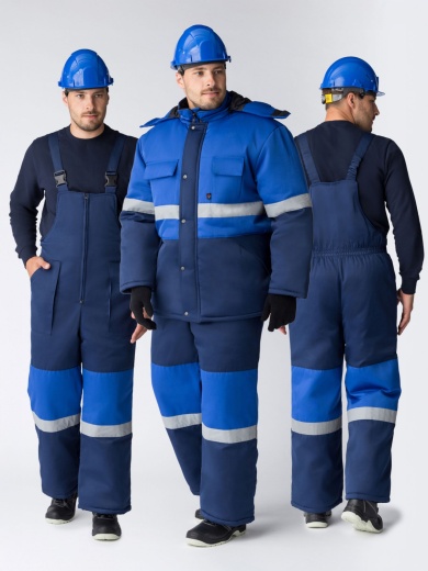 Костюм зимний Нордхард-2 СОП (тк.Смесовая,250) п/к, т.синий/васильковый