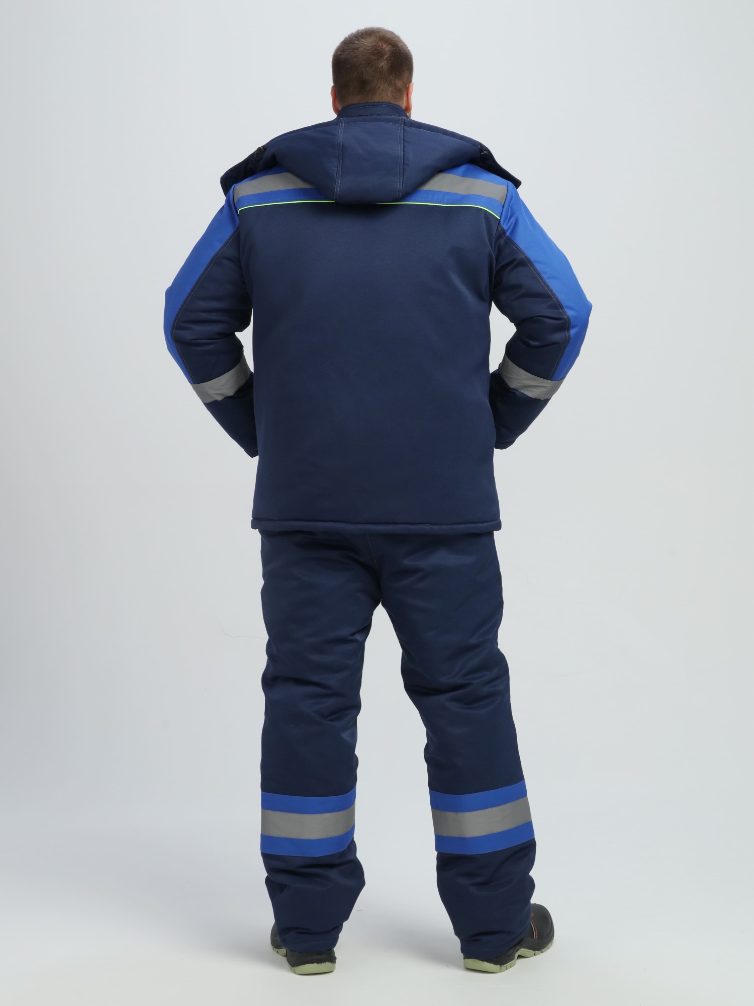 Костюм зимний Бивек-2 СОП (тк.Смесовая,210) пк, т.синий/васильковый/лимонный